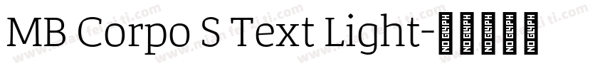 MB Corpo S Text Light字体转换
